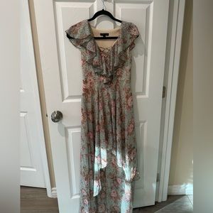 Floral Maxi High to Low Dress